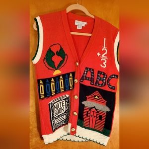 Sweater Loft School Days Sweater Vest, Size Medium